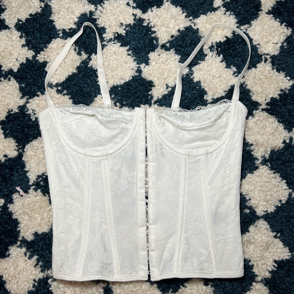 SHEIN white corset top